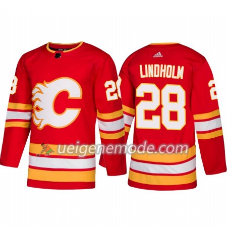 Herren Eishockey Calgary Flames Trikot Elias Lindholm 28 Adidas Alternate 2018-19 Authentic